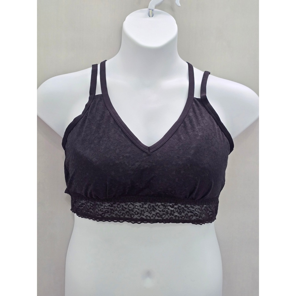Maurices Black Romantic Boudoir Cottage Lingerie Feminine Lace Bra Plus 2X